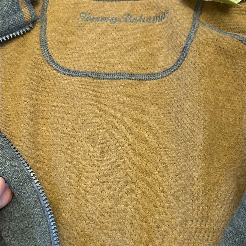 Tommy Bahama Men's Dark Gray Full-Zip Sweater Size L EUC